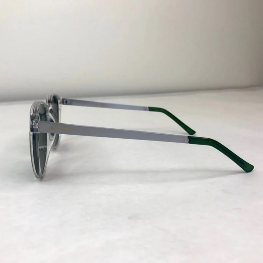 KOMONO Urkel Clear Silver Sunglasses NEW UV400